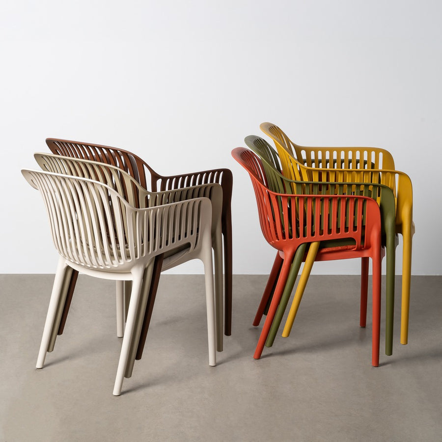 SILLA APILABLE POLIPROPILENO EXTERIOR 55 X 61 X 80 CM