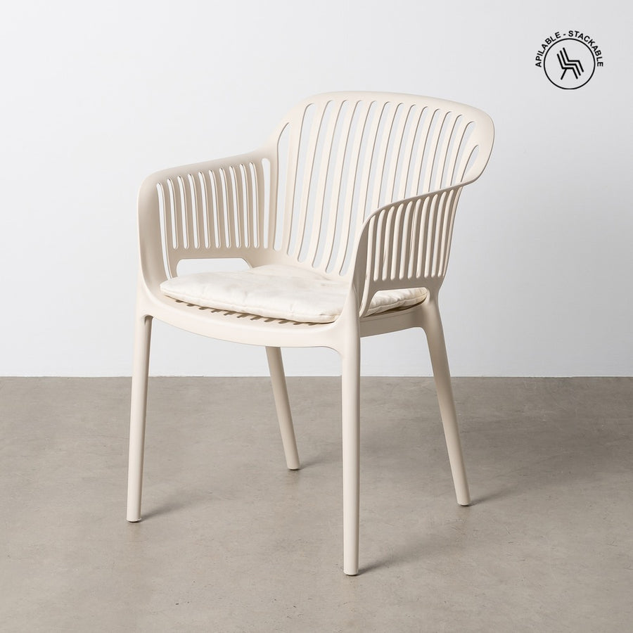 SILLA APILABLE POLIPROPILENO EXTERIOR 55 X 61 X 80 CM