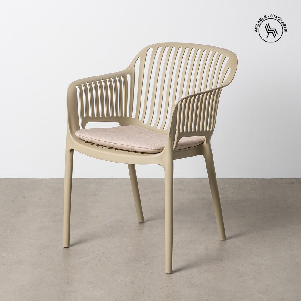 STACKABLE POLYPROPYLENE OUTDOOR CHAIR 55 X 61 X 80 CM