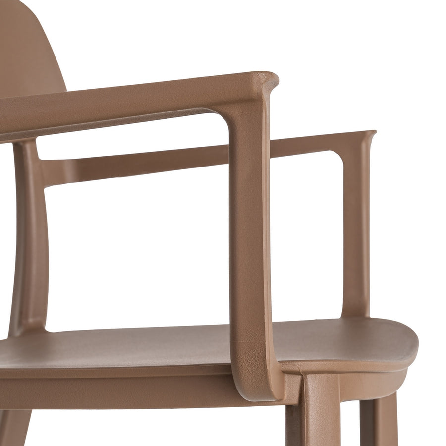 SILLA APILABLE MARRÓN PP CONTRACT 51,50 X 51 X 80 CM