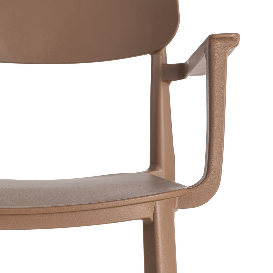 SILLA APILABLE MARRÓN PP CONTRACT 51,50 X 51 X 80 CM