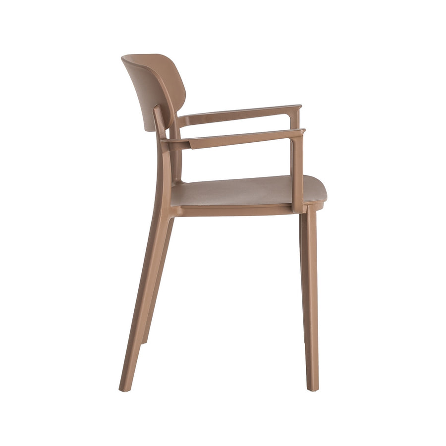 SILLA APILABLE MARRÓN PP CONTRACT 51,50 X 51 X 80 CM