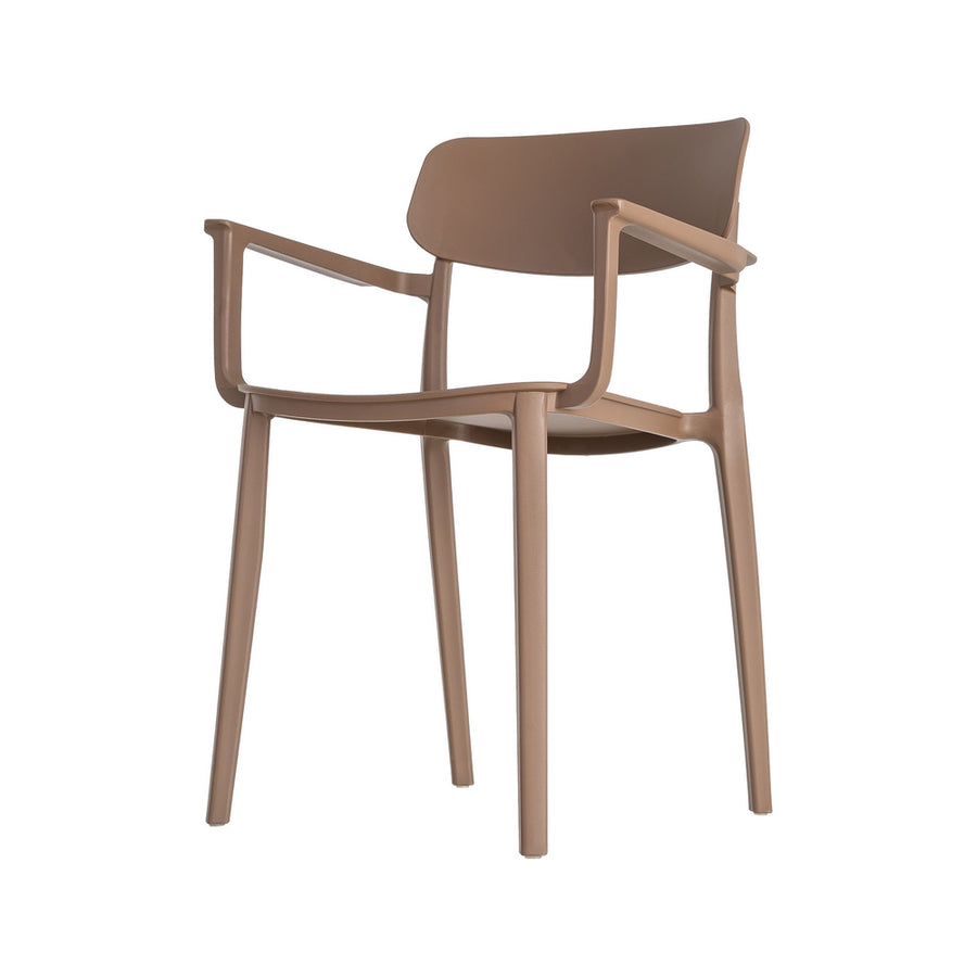 SILLA APILABLE MARRÓN PP CONTRACT 51,50 X 51 X 80 CM
