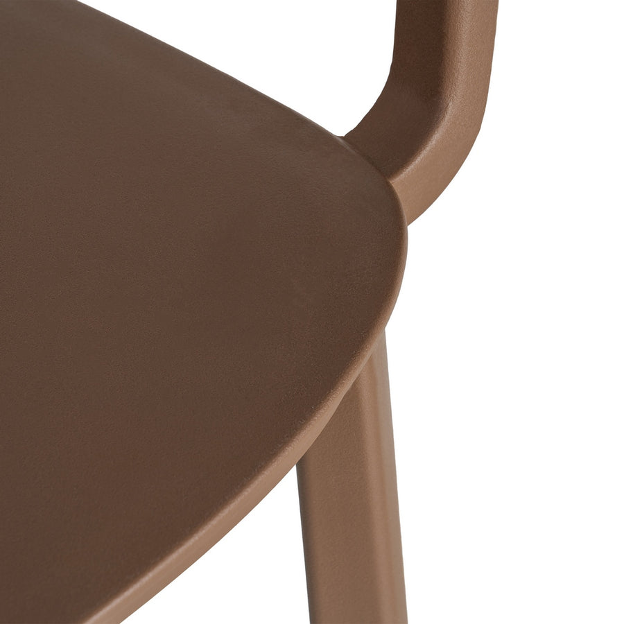 SILLA APILABLE MARRÓN PP CONTRACT 51,50 X 51 X 80 CM