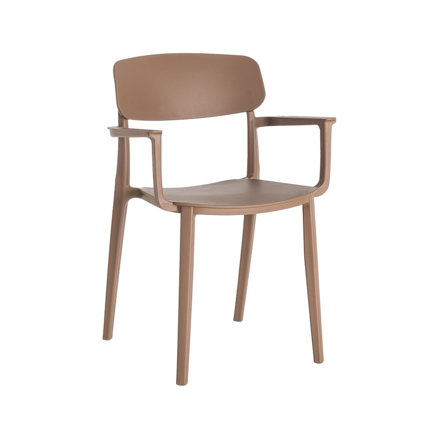 SILLA APILABLE MARRÓN PP CONTRACT 51,50 X 51 X 80 CM