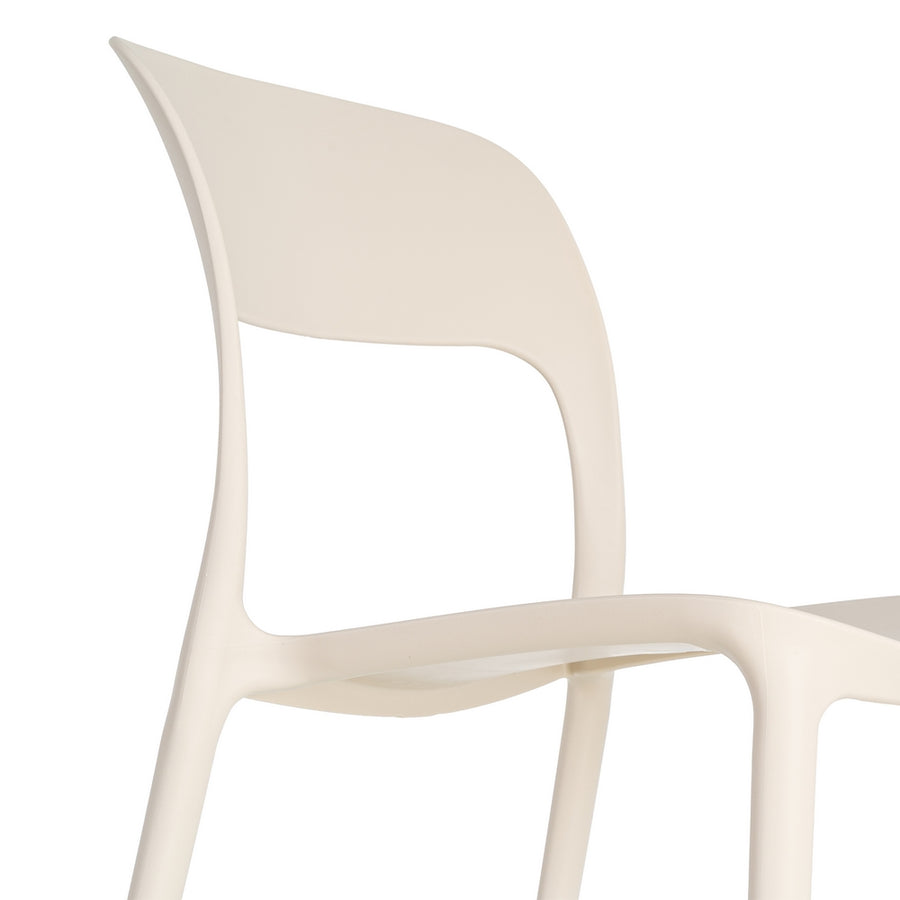 SILLA APILABLE CREMA PP CONTRACT 58 X 41 X 82 CM