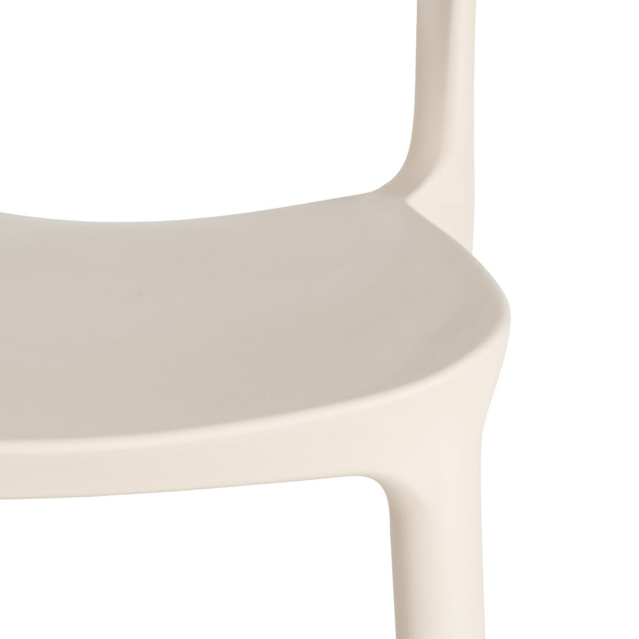 SILLA APILABLE CREMA PP CONTRACT 58 X 41 X 82 CM