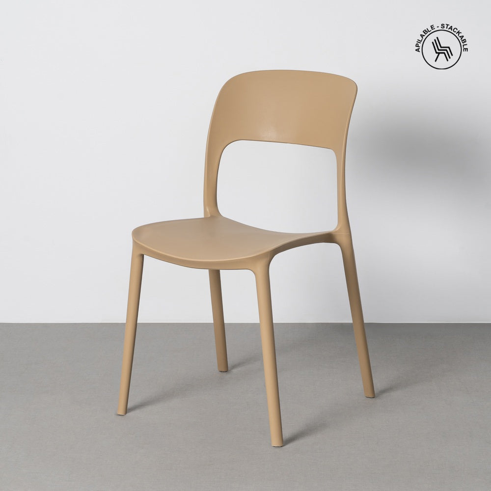 SILLA APILABLE CAQUI PP CONTRACT 58 X 41 X 82 CM