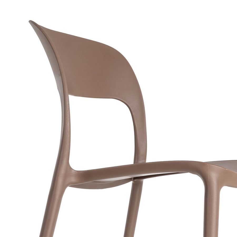 SILLA APILABLE MARRÓN PP CONTRACT 58 X 41 X 82 CM