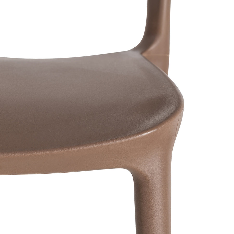 SILLA APILABLE MARRÓN PP CONTRACT 58 X 41 X 82 CM