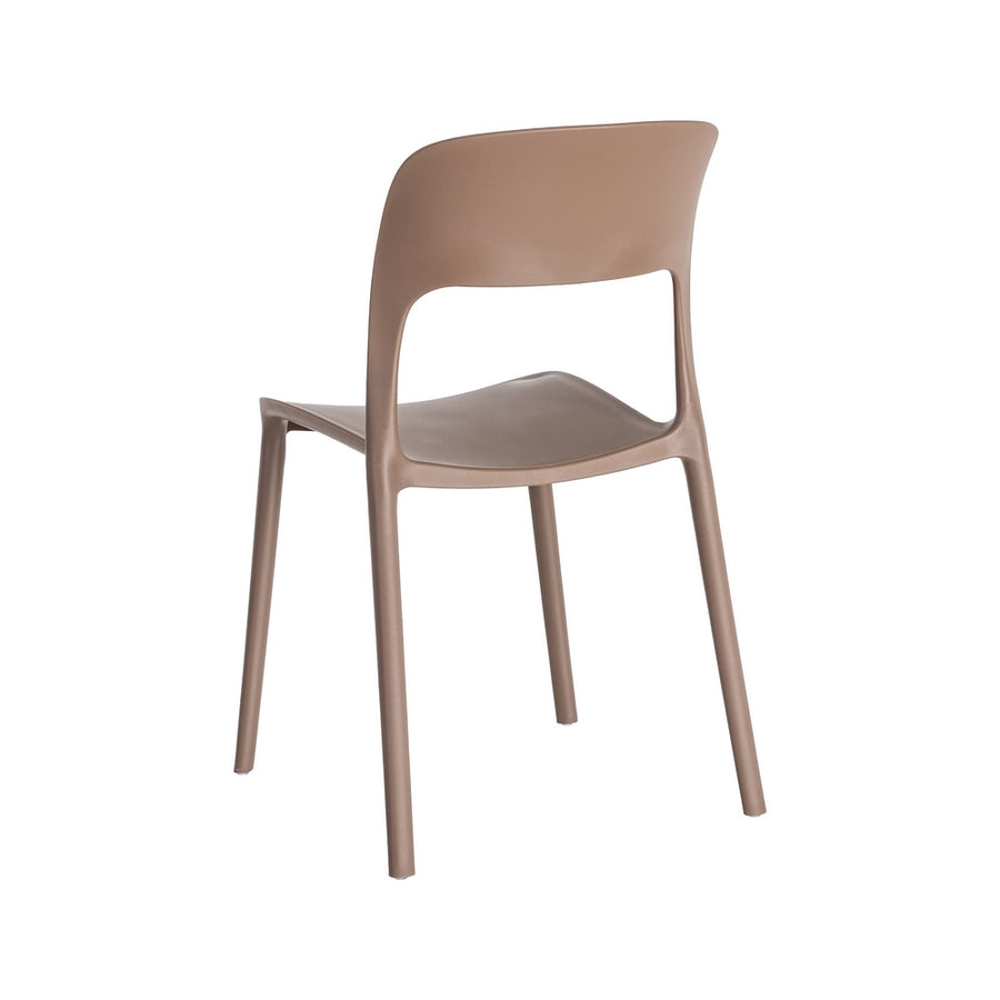 SILLA APILABLE MARRÓN PP CONTRACT 58 X 41 X 82 CM