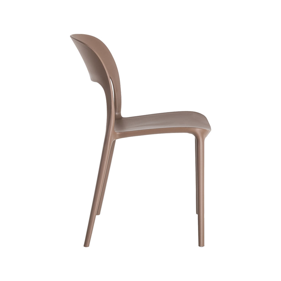 SILLA APILABLE MARRÓN PP CONTRACT 58 X 41 X 82 CM