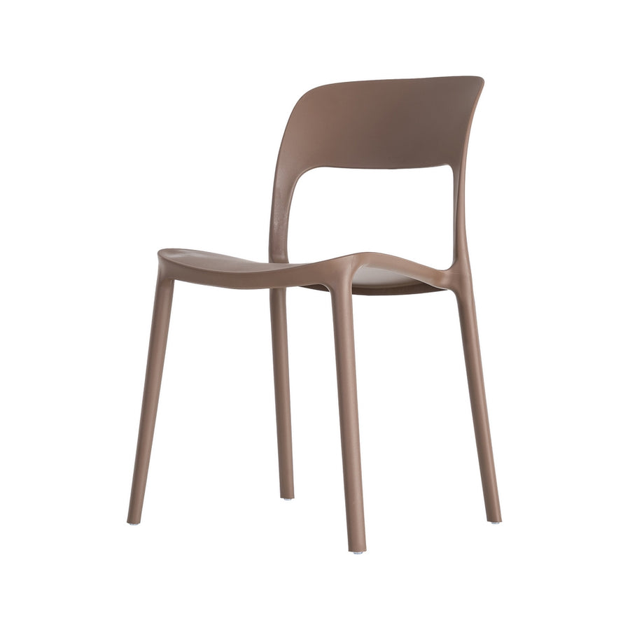 SILLA APILABLE MARRÓN PP CONTRACT 58 X 41 X 82 CM