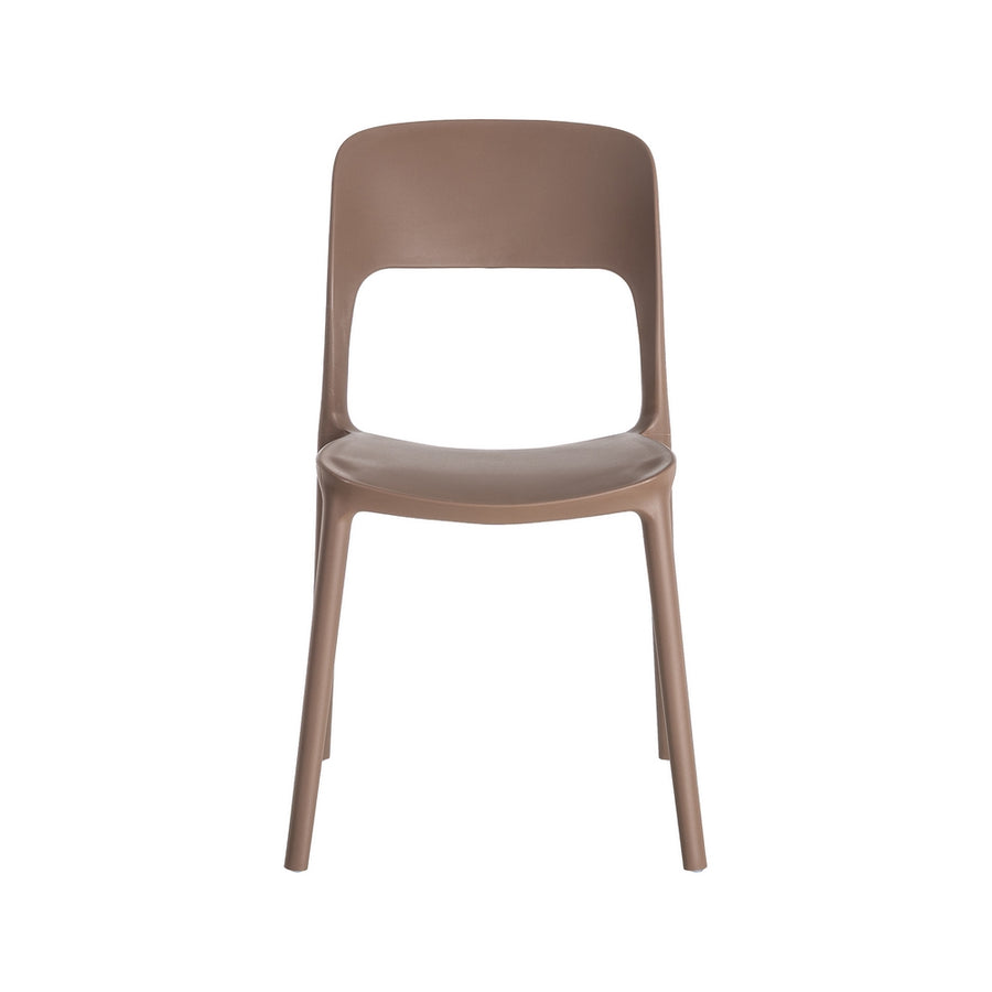 SILLA APILABLE MARRÓN PP CONTRACT 58 X 41 X 82 CM