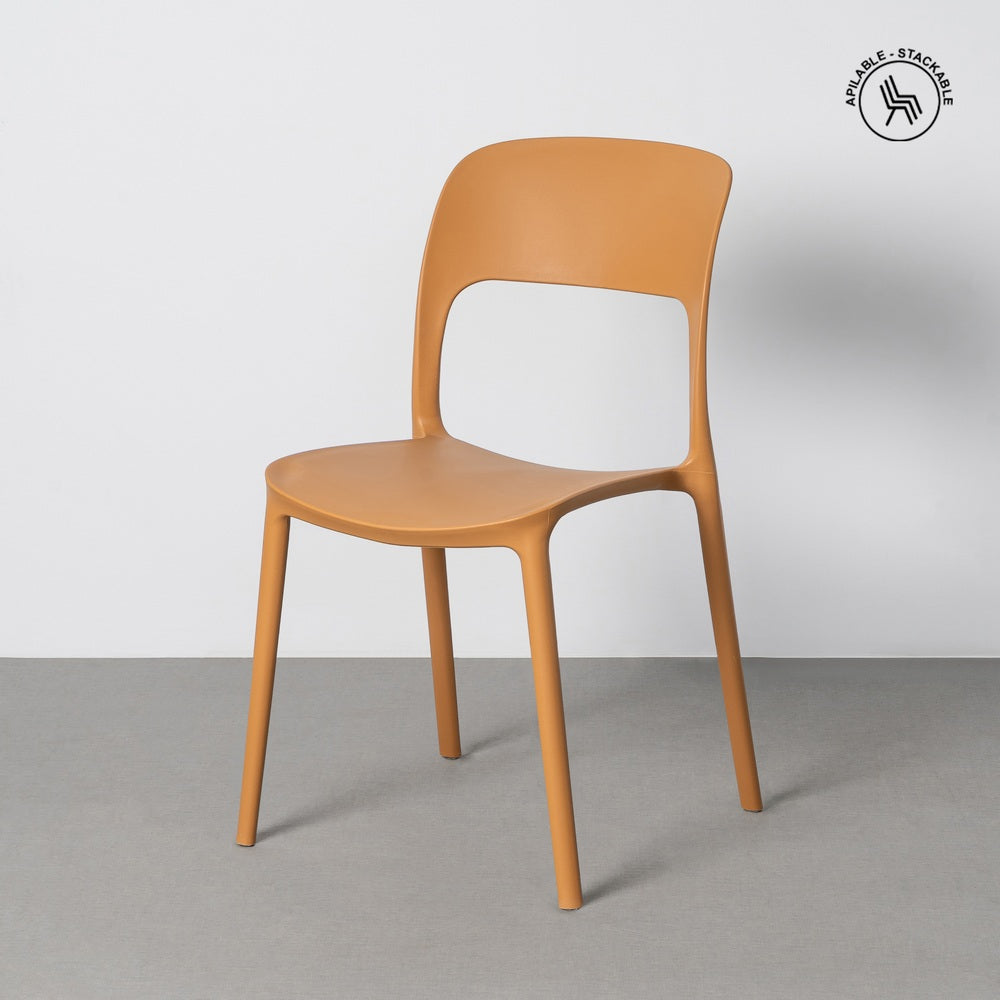 SILLA APILABLE OCRE PP CONTRACT 58 X 41 X 82 CM
