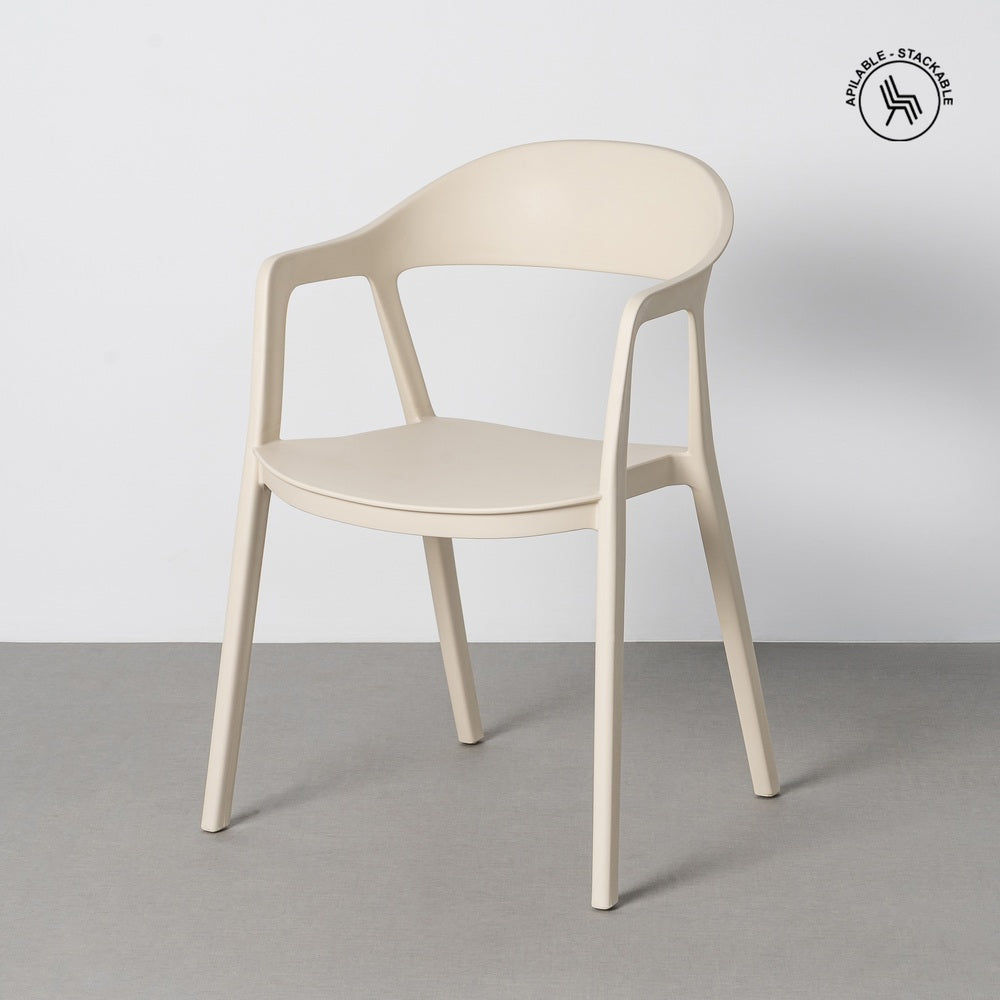 STACKABLE CREAM PP CONTRACT CHAIR 52 X 52 X 80 CM