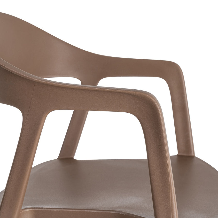 SILLA APILABLE MARRÓN PP CONTRACT 52 X 52 X 80 CM