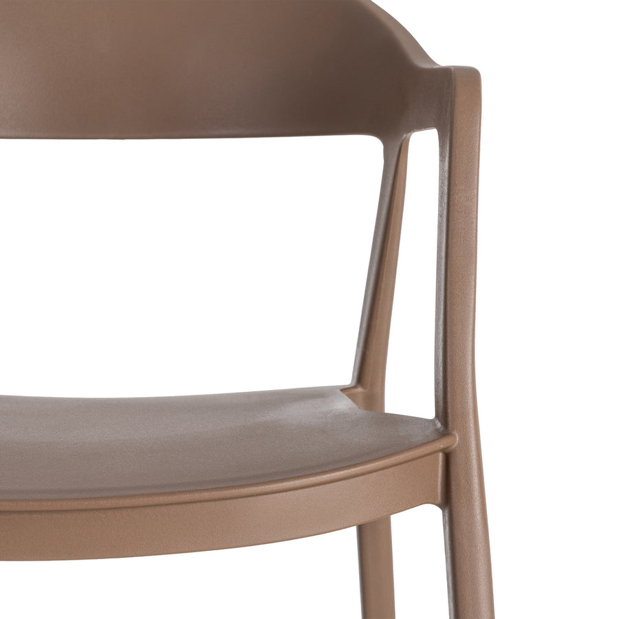 STACKABLE BROWN PP CONTRACT CHAIR 52 X 52 X 80 CM