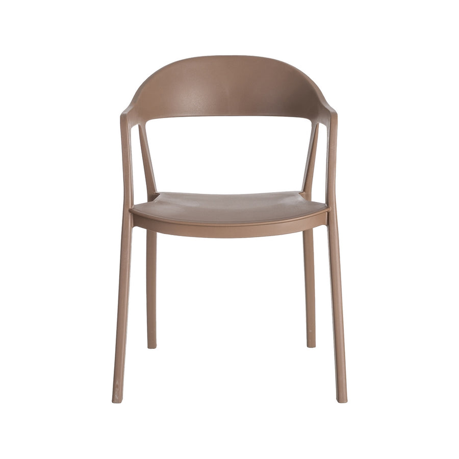 STACKABLE BROWN PP CONTRACT CHAIR 52 X 52 X 80 CM