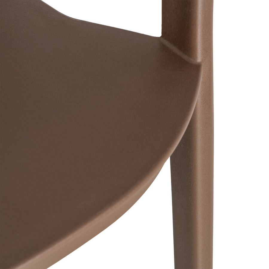 STACKABLE BROWN PP CONTRACT CHAIR 52 X 52 X 80 CM