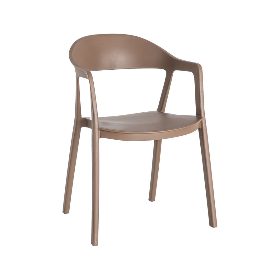 SILLA APILABLE MARRÓN PP CONTRACT 52 X 52 X 80 CM