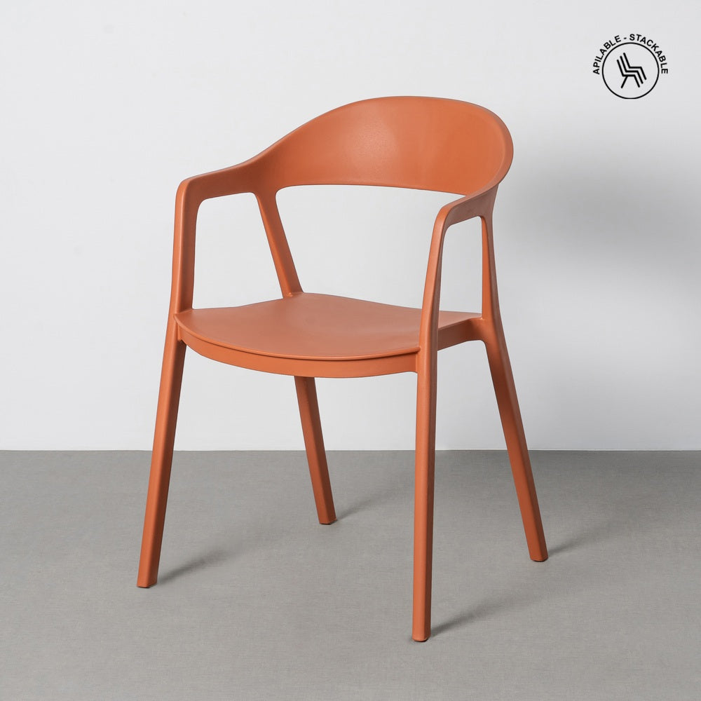 STACKABLE CHAIR TERRACOTTA PP CONTRACT 52 X 52 X 80 CM