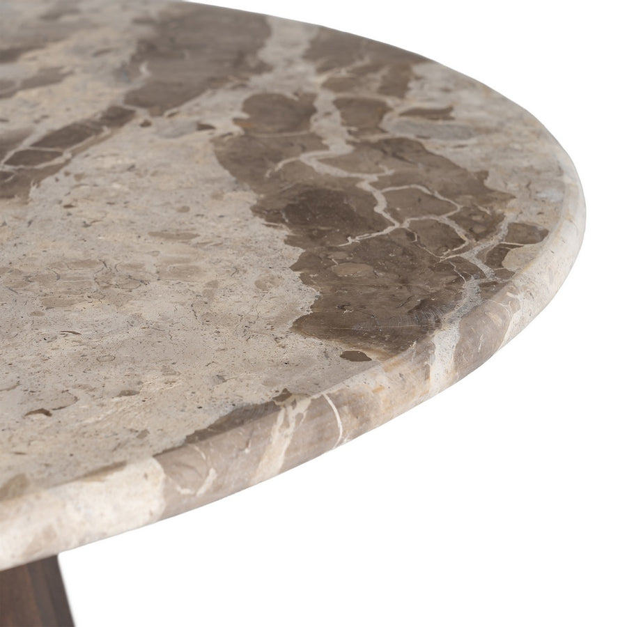 MESA CENTRO MADERA-MÁRMOL SALÓN 90 X 90 X 40 CM