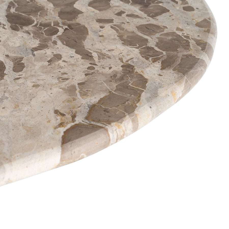 MESA COMEDOR MADERA-MÁRMOL SALÓN 120 X 120 X 77 CM