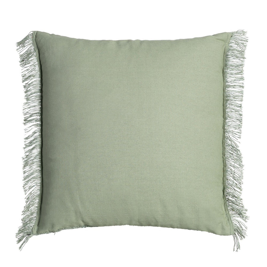 COJÍN VERDE ALGODÓN-POLIÉSTER 45 X 45 CM