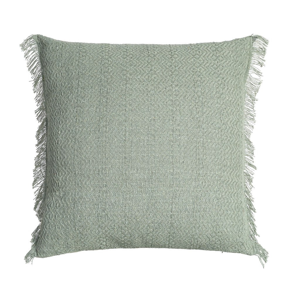 COJÍN VERDE ALGODÓN-POLIÉSTER 60 X 60 CM