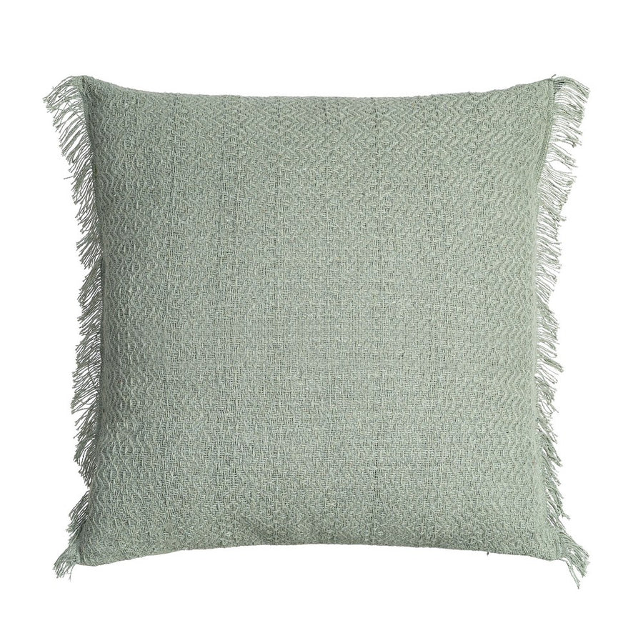 GREEN COTTON-POLYESTER CUSHION 60 X 60 CM