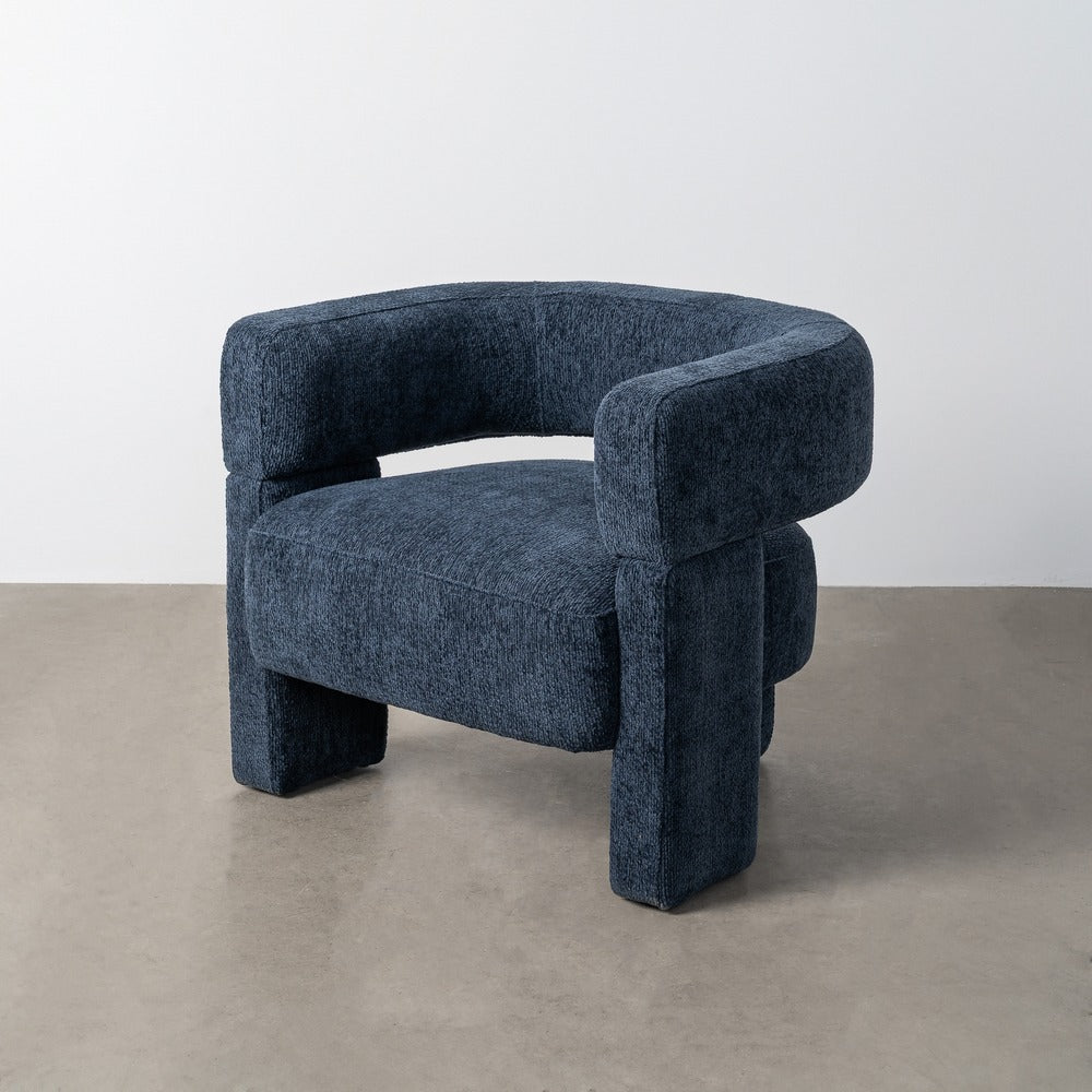 SILLÓN AZUL TEJIDO SALÓN 81 X 72 X 69 CM