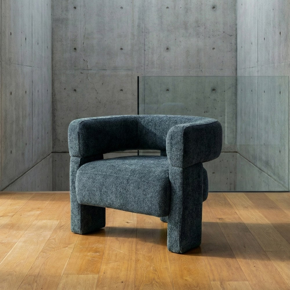 SILLÓN AZUL TEJIDO SALÓN 81 X 72 X 69 CM