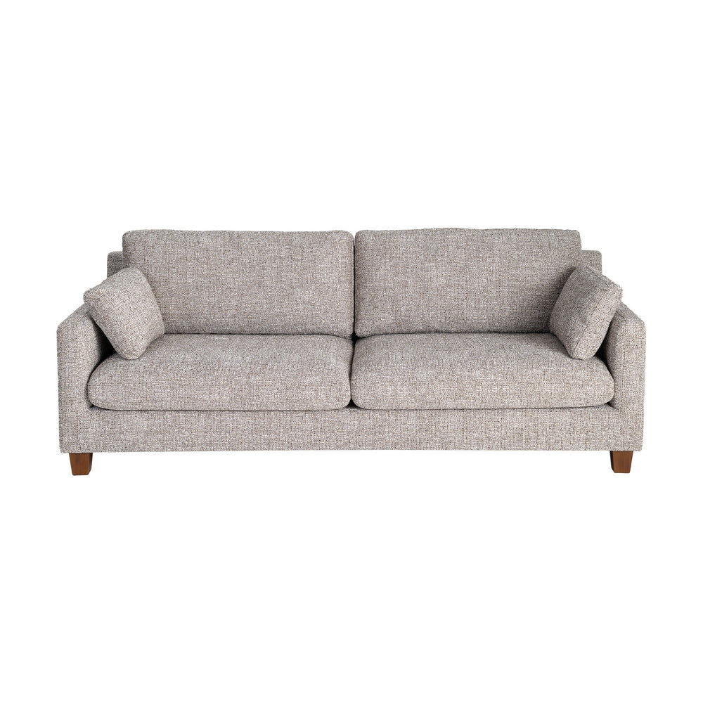 SOF� 3 PLAZAS BEIGE TEJIDO-MADERA 221 X 90 X 87 CM