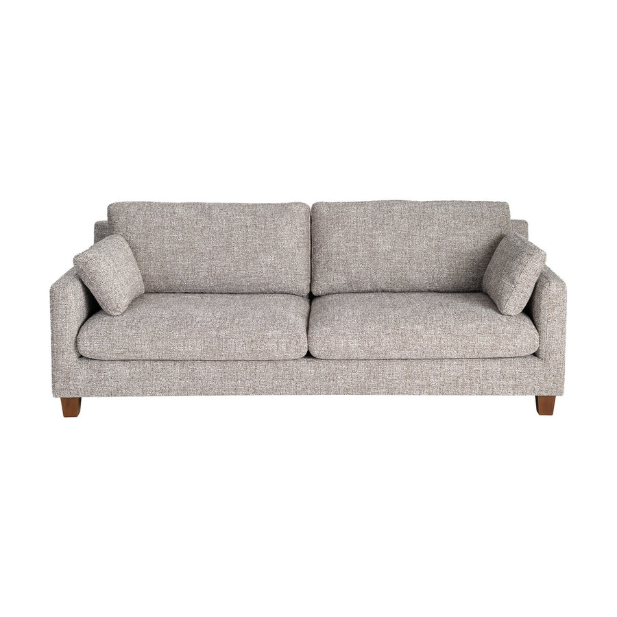 SOFÁ 3 PLAZAS BEIGE TEJIDO-MADERA 221 X 90 X 87 CM