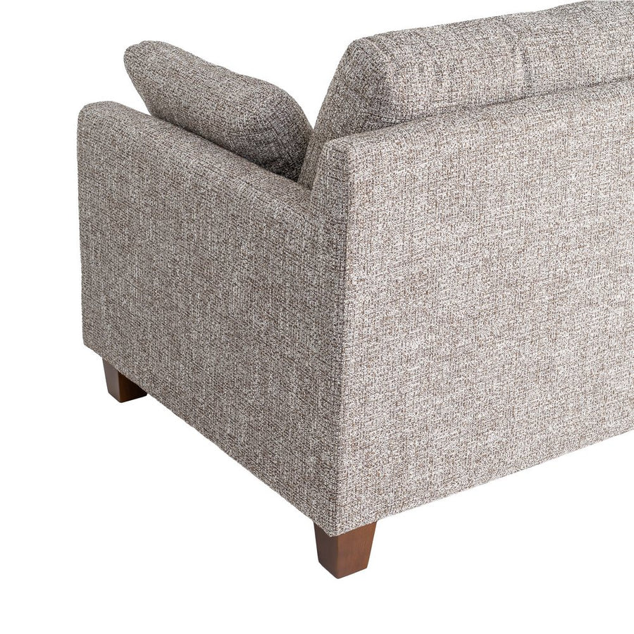 SOFÁ 3 PLAZAS BEIGE TEJIDO-MADERA 221 X 90 X 87 CM