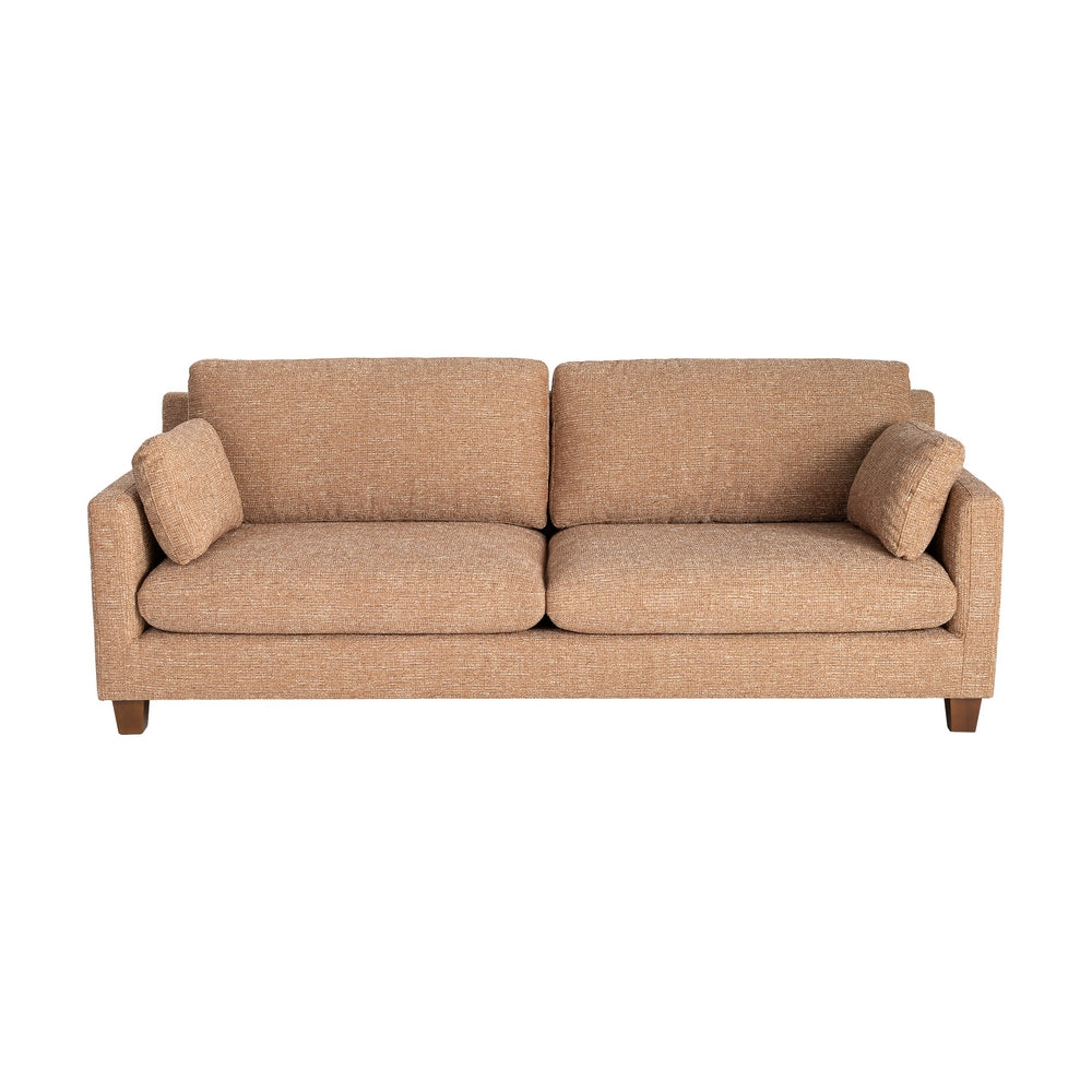 SOF� 3 PLAZAS OCRE TEJIDO-MADERA 221 X 90 X 87 CM