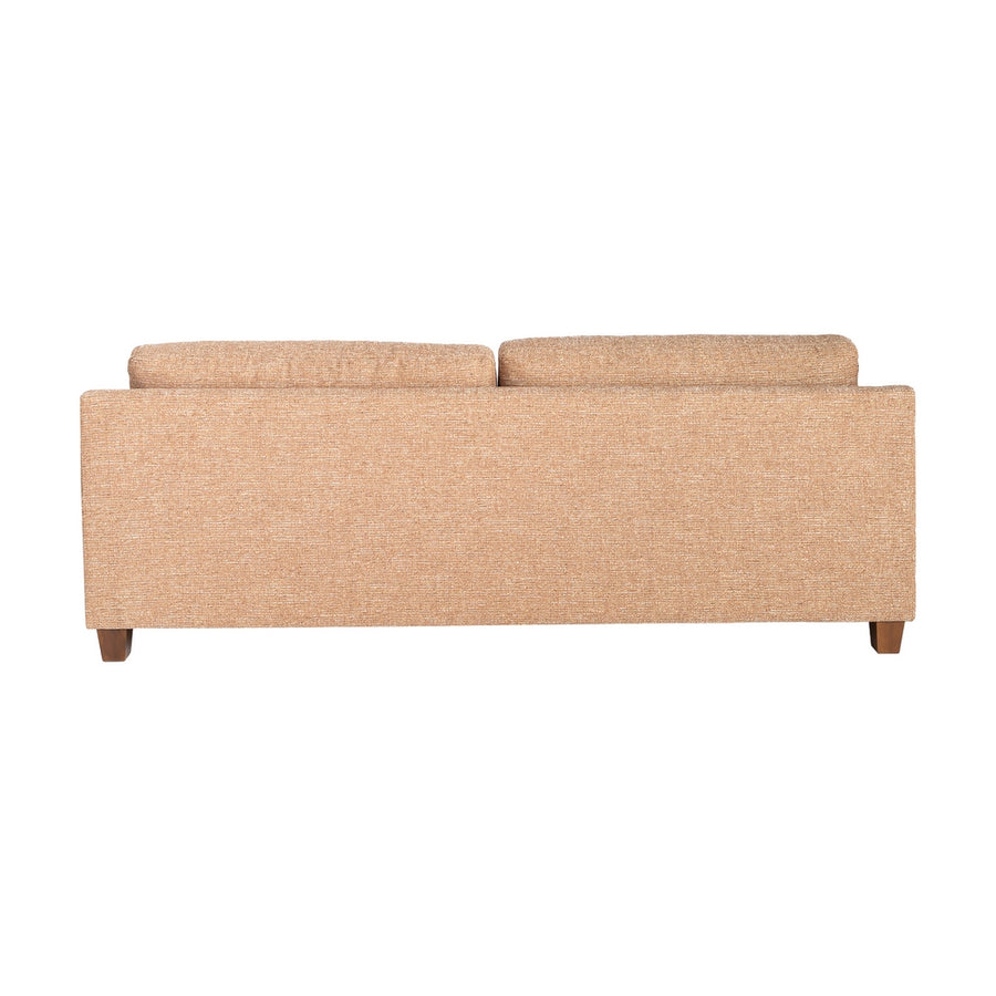 SOFÁ 3 PLAZAS OCRE TEJIDO-MADERA 221 X 90 X 87 CM