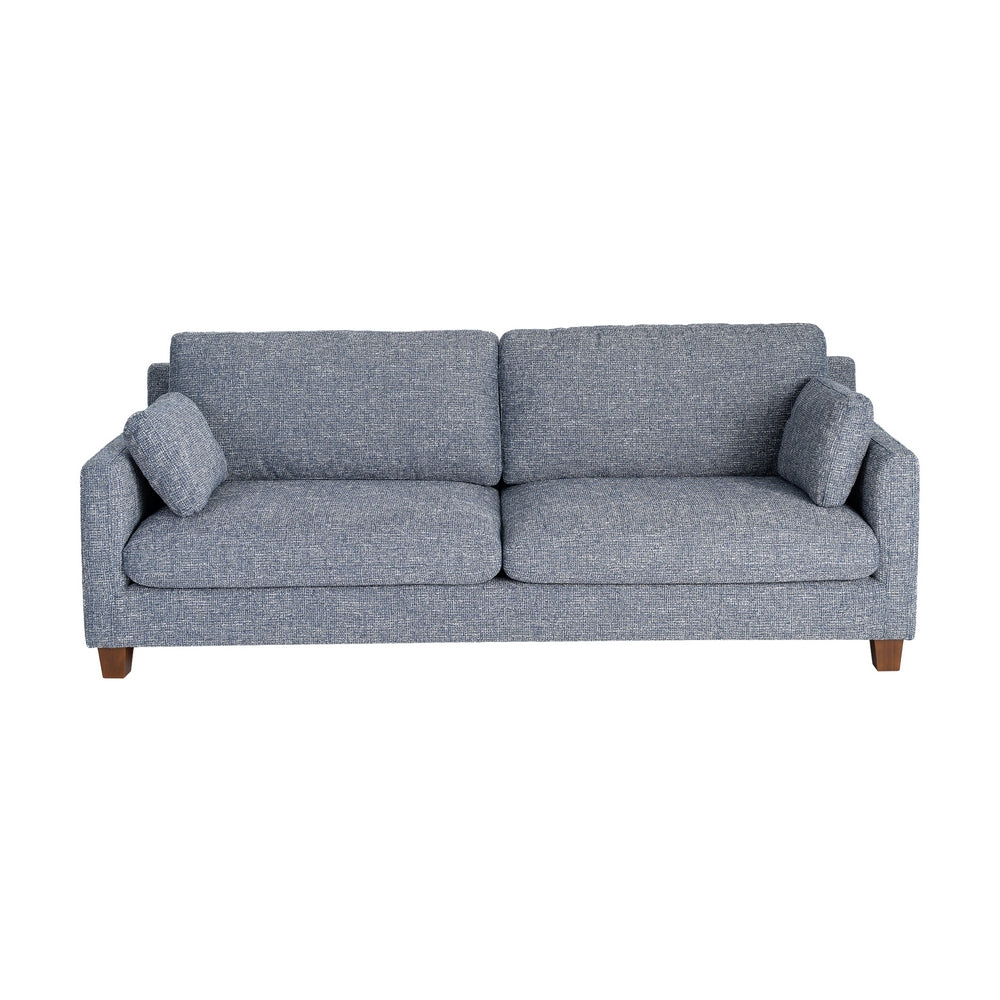 SOF� 3 PLAZAS AZUL TEJIDO-MADERA 221 X 90 X 87 CM