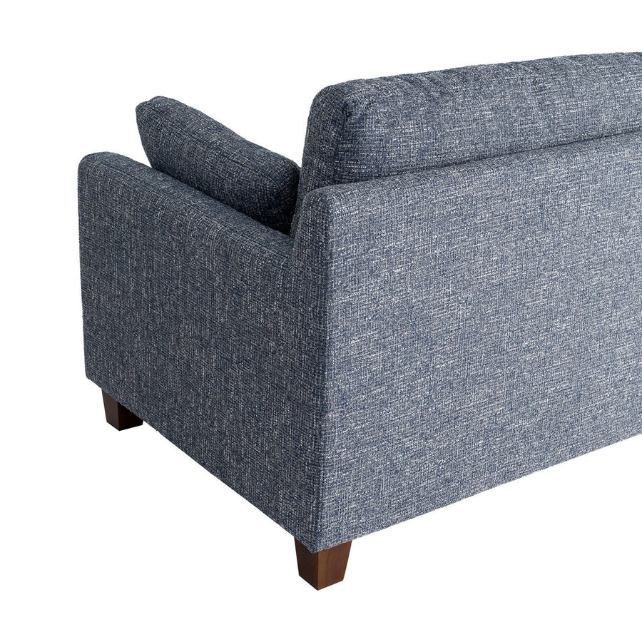 SOFÁ 3 PLAZAS AZUL TEJIDO-MADERA 221 X 90 X 87 CM