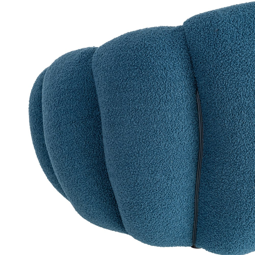 SILLÓN AZUL TEJIDO-MADERA 92 X 89 X 61 CM