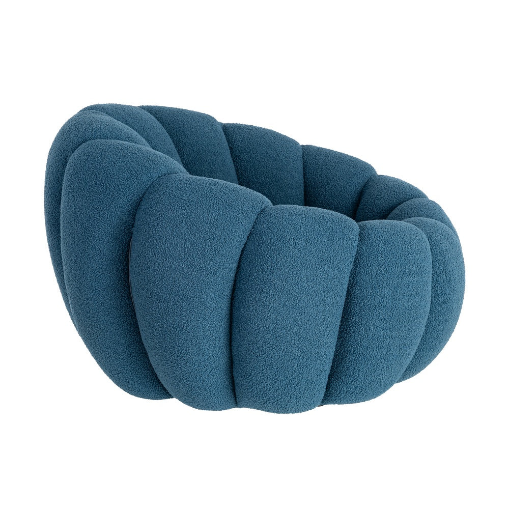SILL�N AZUL TEJIDO-MADERA 92 X 89 X 61 CM