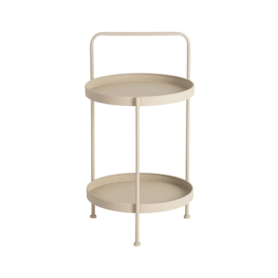 MESITA BEIGE METAL 36,50 X 36,50 X 66 CM