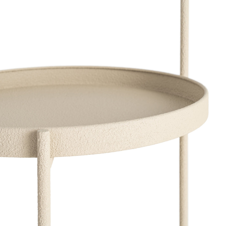 MESITA BEIGE METAL 36,50 X 36,50 X 66 CM