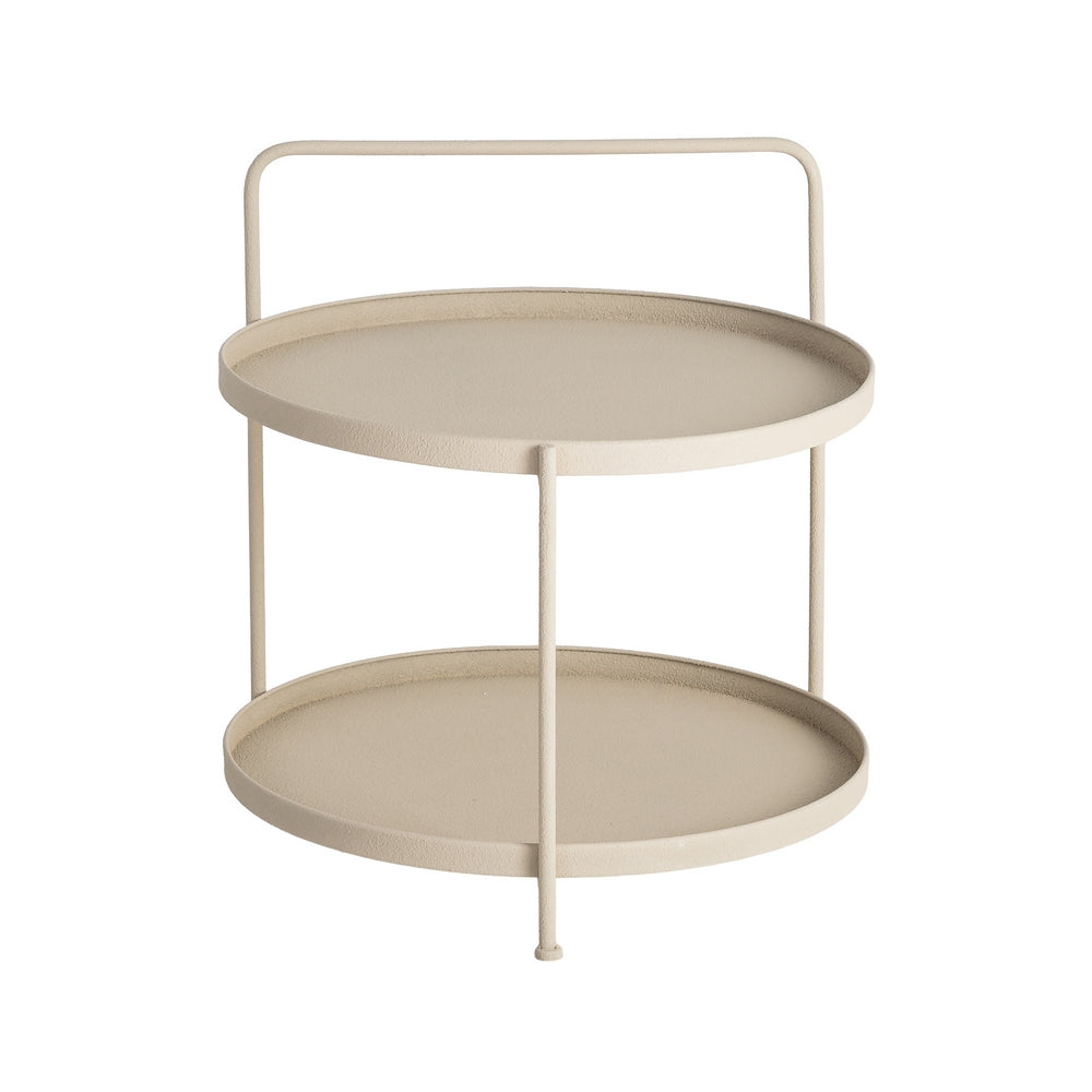 MESITA BEIGE METAL 56 X 56 X 60 CM