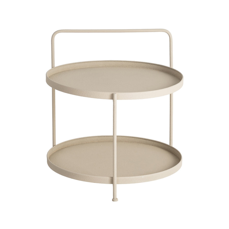 MESITA BEIGE METAL 56 X 56 X 60 CM