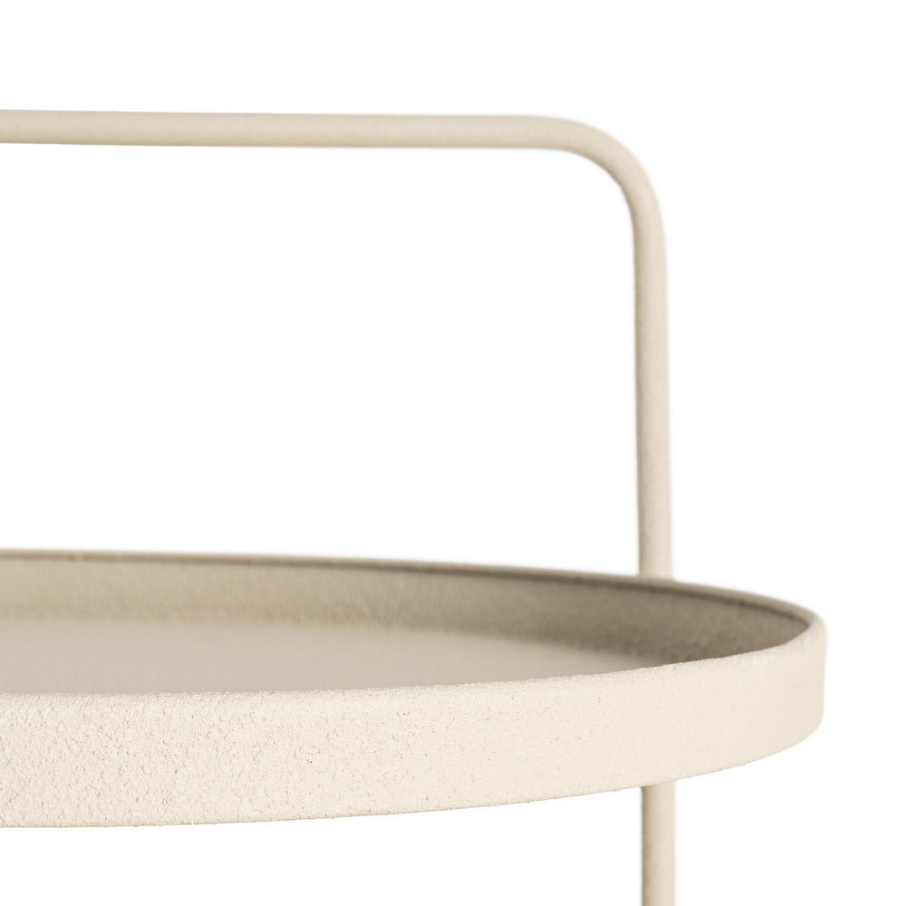 MESITA BEIGE METAL 56 X 56 X 60 CM