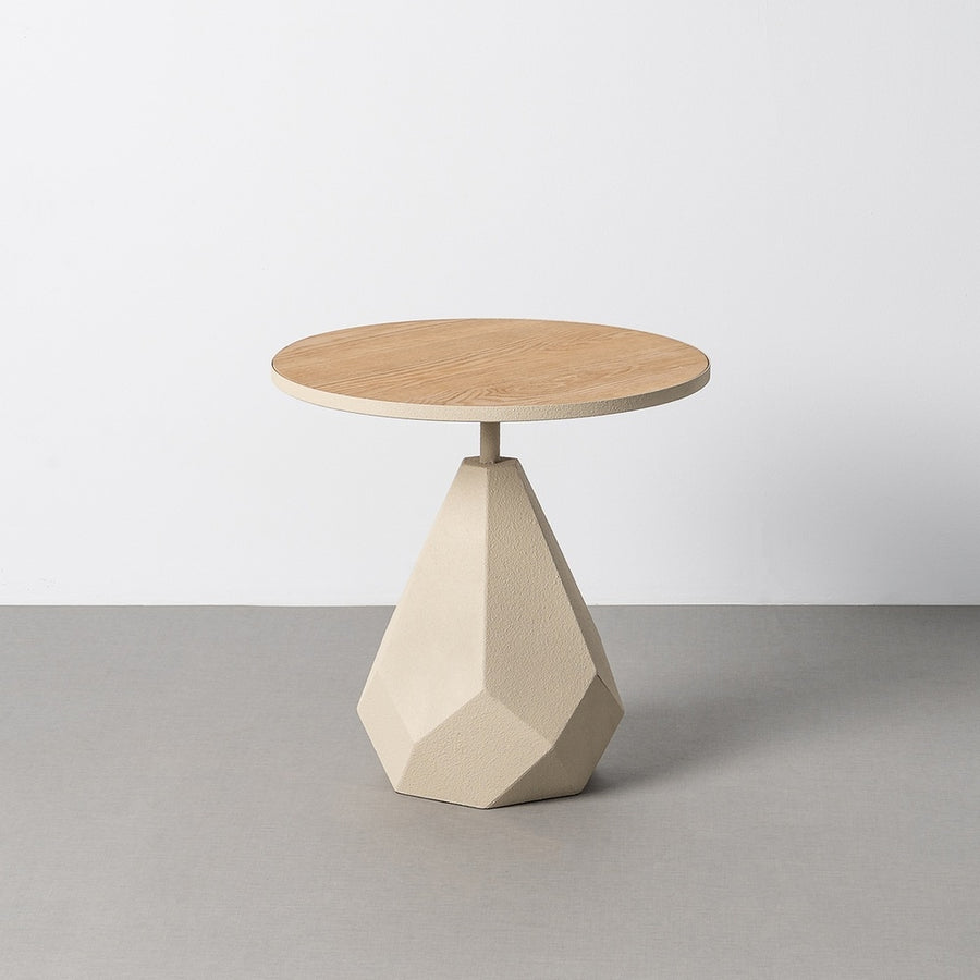 MESITA CREMA METAL 50 X 50 X 50 CM