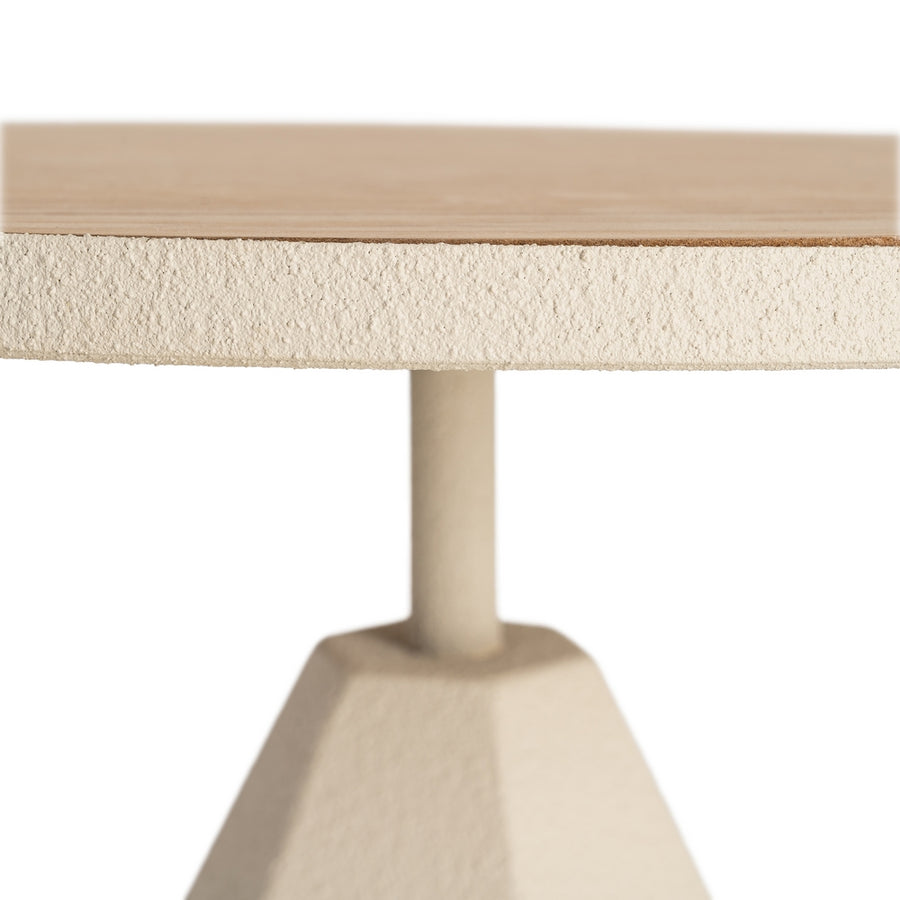 MESITA CREMA METAL 50 X 50 X 50 CM