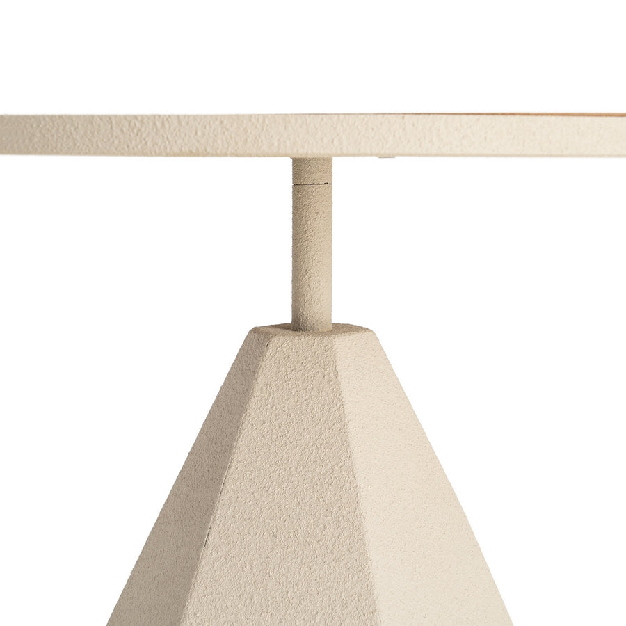 MESITA CREMA METAL 50 X 50 X 50 CM